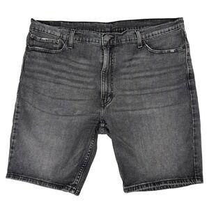 Levis 511 Slim Fit Denim Shorts Mens 42 Washed Black Gray Stretch Jean Shorts